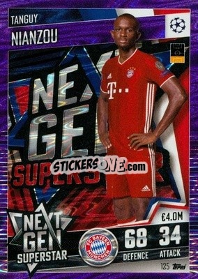 Sticker Tanguy Nianzou - Match Attax 101. Season 2020-2021
 - Topps