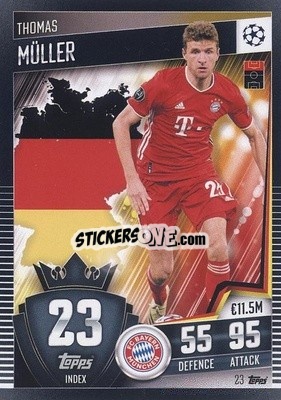 Sticker Thomas Muller - Match Attax 101. Season 2020-2021
 n. 23 - Topps