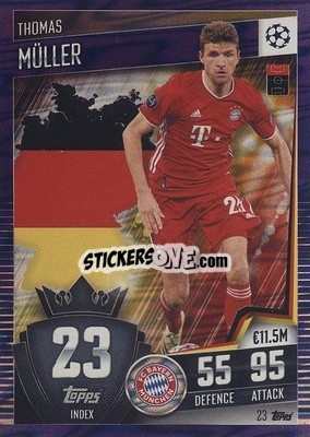 Sticker Thomas Muller - Match Attax 101. Season 2020-2021
 n. 23p - Topps