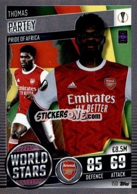 Sticker Thomas Partey - Match Attax 101. Season 2020-2021
 n. 150 - Topps