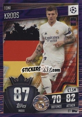 Sticker Toni Kroos - Match Attax 101. Season 2020-2021
 n. 87P - Topps