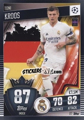 Sticker Toni Kroos - Match Attax 101. Season 2020-2021
 n. 87 - Topps