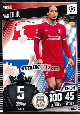 Sticker Virgil van Dijk - Match Attax 101. Season 2020-2021
 - Topps