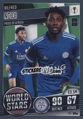 Sticker Wilfred Ndidi - Match Attax 101. Season 2020-2021
 n. 148 - Topps