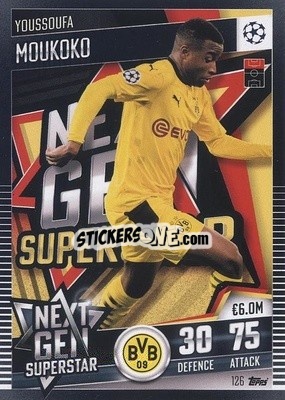 Sticker Youssoufa Moukoko - Match Attax 101. Season 2020-2021
 n. 126 - Topps