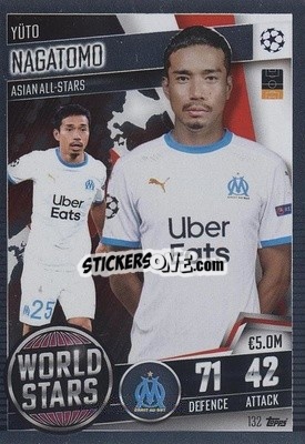 Sticker Yuto Nagatomo - Match Attax 101. Season 2020-2021
 n. 132 - Topps