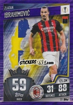 Cromo Zlatan Ibrahimovic - Match Attax 101. Season 2020-2021
 - Topps