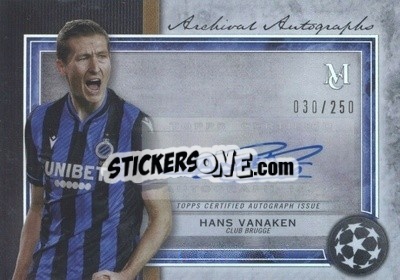 Sticker Hans Vanaken - UEFA Champions League Museum Collection 2020-2021
 n. AA-HV - Topps