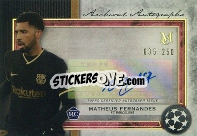 Sticker Matheus Fernandes - UEFA Champions League Museum Collection 2020-2021
 n. AA-MF - Topps