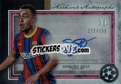 Sticker Sergino Dest - UEFA Champions League Museum Collection 2020-2021
 n. AA-SD - Topps