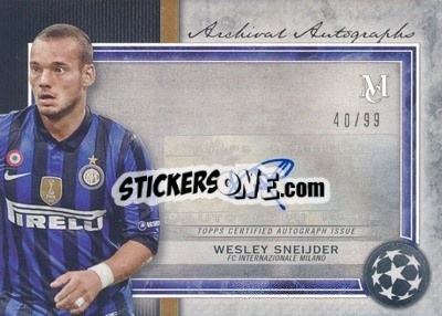 Sticker Wesley Sneijder - UEFA Champions League Museum Collection 2020-2021
 n. AA-WS - Topps