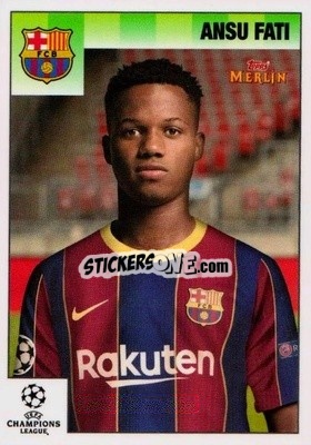 Sticker Ansu Fati - Heritage 95 UEFA Champions League 2020-2021
 - Topps Merlin