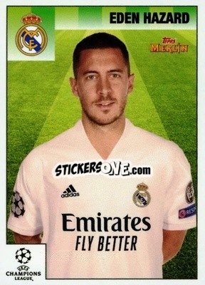 Sticker Eden Hazard - Heritage 95 UEFA Champions League 2020-2021
 n. 3 - Topps Merlin