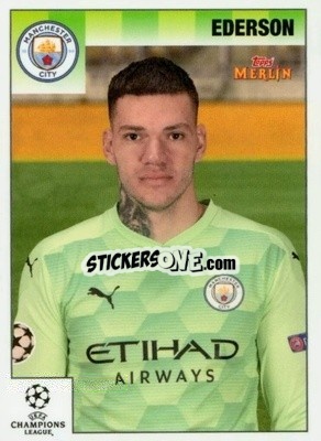 Sticker Ederson - Heritage 95 UEFA Champions League 2020-2021
 n. 34 - Topps Merlin