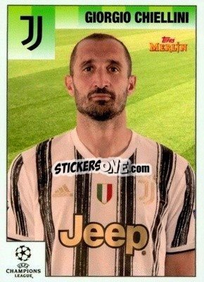 Sticker Giorgio Chiellini - Heritage 95 UEFA Champions League 2020-2021
 n. 46 - Topps Merlin
