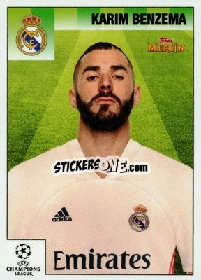Sticker Karim Benzema - Heritage 95 UEFA Champions League 2020-2021
 n. 4 - Topps Merlin