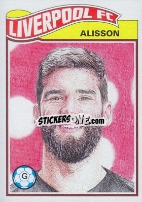 Sticker Alisson - UEFA Champions League Living Set
 n. 95 - Topps