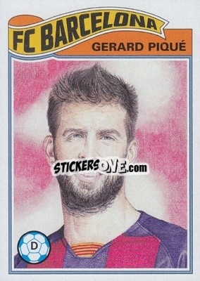 Sticker Gerard Piqué - UEFA Champions League Living Set
 n. 24 - Topps