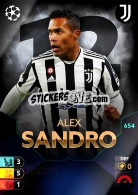 Sticker Alex Sandro - Total Football 2021-2022
 n. 654 - Topps