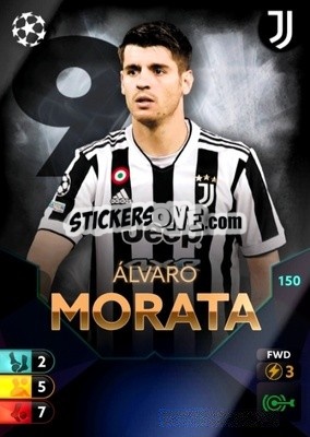Sticker Alvaro Morata - Total Football 2021-2022
 n. 150 - Topps