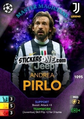 Sticker Andrea Pirlo - Total Football 2021-2022
 n. 1095 - Topps