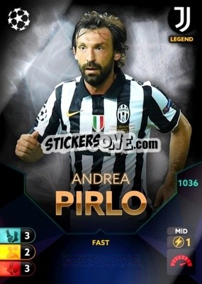 Sticker Andrea Pirlo - Total Football 2021-2022
 n. 1036 - Topps