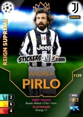 Sticker Andrea Pirlo - Total Football 2021-2022
 n. 1139 - Topps