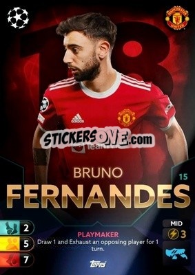 Sticker Bruno Fernandes - Total Football 2021-2022
 n. 15 - Topps