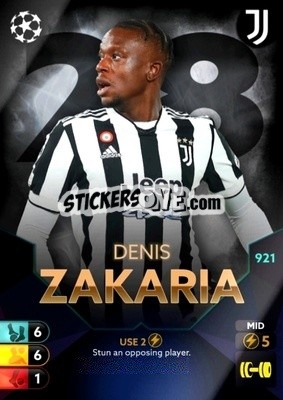 Sticker Denis Zakaria - Total Football 2021-2022
 n. 921 - Topps