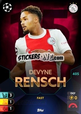 Sticker Devyne Rensch - Total Football 2021-2022
 - Topps