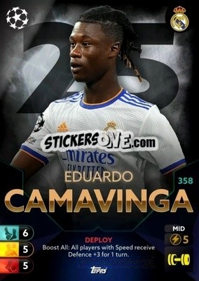 Sticker Eduardo Camavinga - Total Football 2021-2022
 n. 358 - Topps