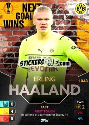 Sticker Erling Haaland - Total Football 2021-2022
 n. 1043 - Topps