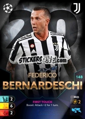 Sticker Federico Bernardeschi - Total Football 2021-2022
 n. 148 - Topps