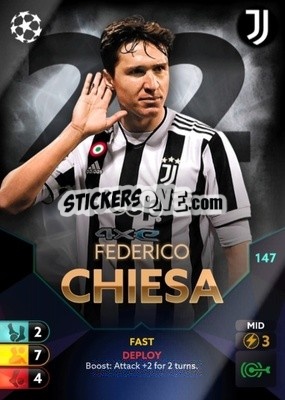 Sticker Federico Chiesa - Total Football 2021-2022
 n. 147 - Topps