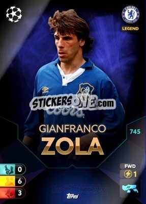 Sticker Gianfranco Zola - Total Football 2021-2022
 n. 745 - Topps