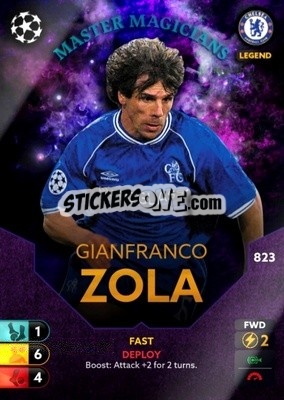 Sticker Gianfranco Zola - Total Football 2021-2022
 n. 823 - Topps