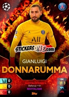 Sticker Gianluigi Donnarumma - Total Football 2021-2022
 n. 1112 - Topps