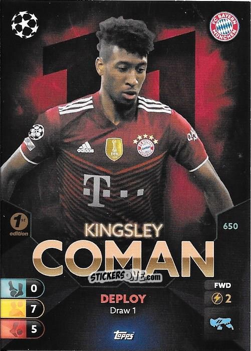 Figurina Kingsley Coman - Total Football 2021-2022
 n. 650 - Topps
