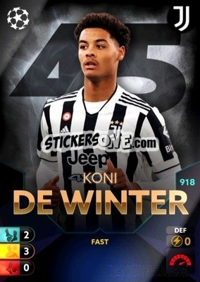 Sticker Koni De Winter - Total Football 2021-2022
 n. 918 - Topps