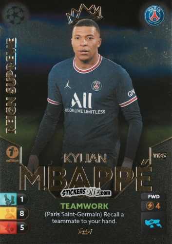 Figurina Kylian Mbappé - Total Football 2021-2022
 n. 1135 - Topps