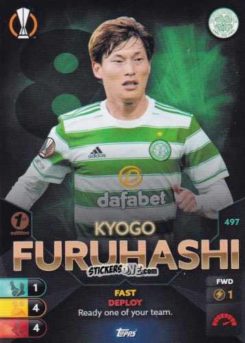 Cromo Kyogo Furuhashi - Total Football 2021-2022
 n. 497 - Topps