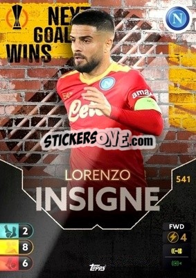 Sticker Lorenzo Insigne - Total Football 2021-2022
 n. 541 - Topps