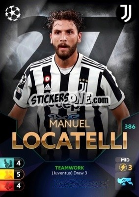 Sticker Manuel Locatelli - Total Football 2021-2022
 n. 386 - Topps