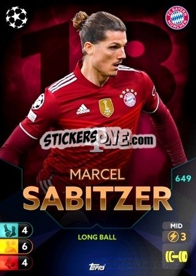 Sticker Marcel Sabitzer - Total Football 2021-2022
 n. 649 - Topps