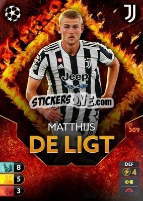 Sticker Matthijs de Ligt - Total Football 2021-2022
 n. 309 - Topps