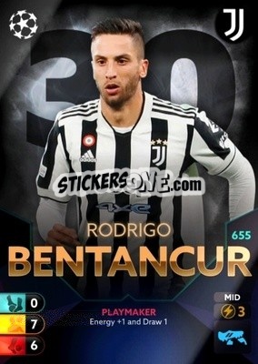 Sticker Rodrigo Bentancur - Total Football 2021-2022
 n. 655 - Topps