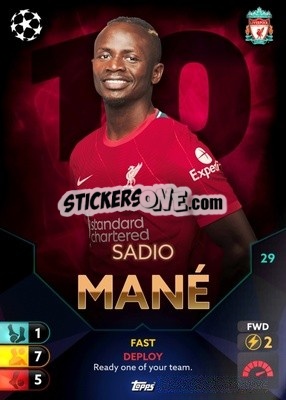 Sticker Sadio Mané - Total Football 2021-2022
 n. 29 - Topps