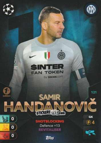 Cromo Samir Handanovič - Total Football 2021-2022
 n. 121 - Topps