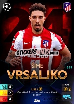 Figurina Sime Vrsaljko - Total Football 2021-2022
 - Topps