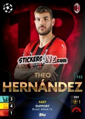 Sticker Theo Hernández - Total Football 2021-2022
 n. 132 - Topps